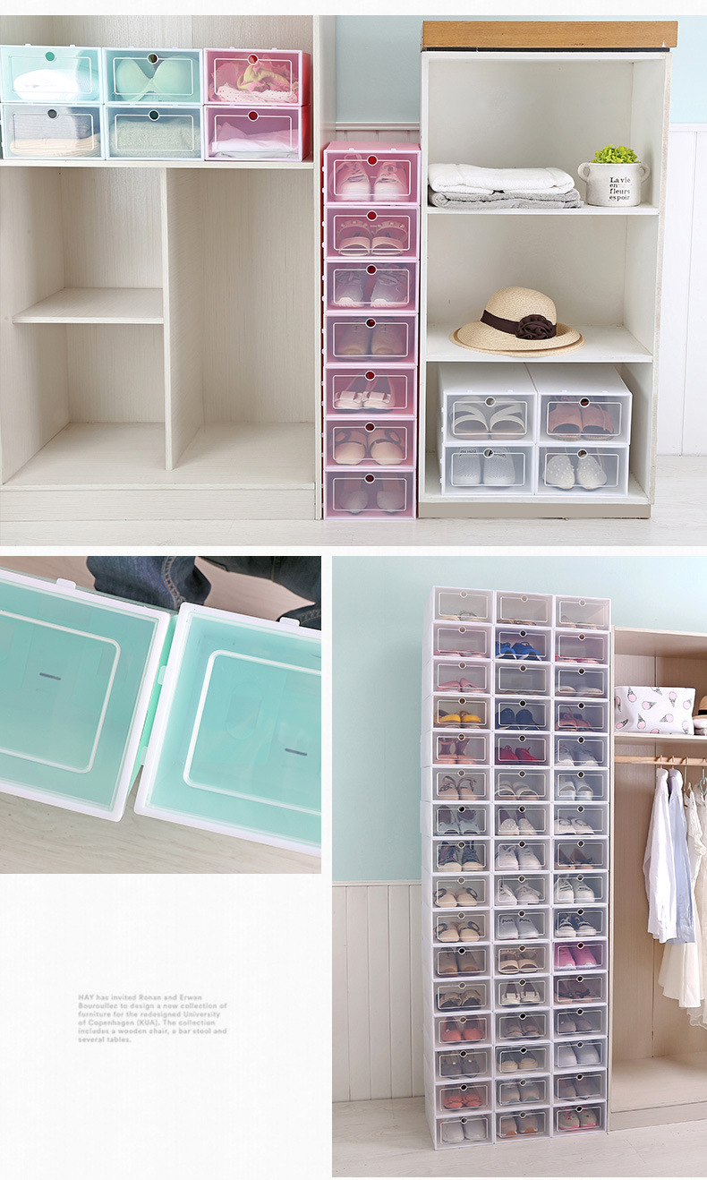 加厚透明鞋盒塑料鞋盒子收纳鞋子收纳盒鞋箱翻盖抽屉式鞋盒球鞋详情15