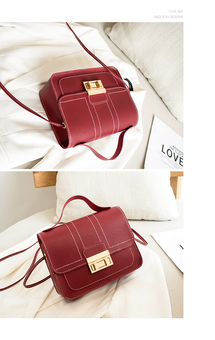 ladies hand bag2021 New Style Sewing Thread Lock Small Square Bag Gift Small Bag one-piece consignment pic 18