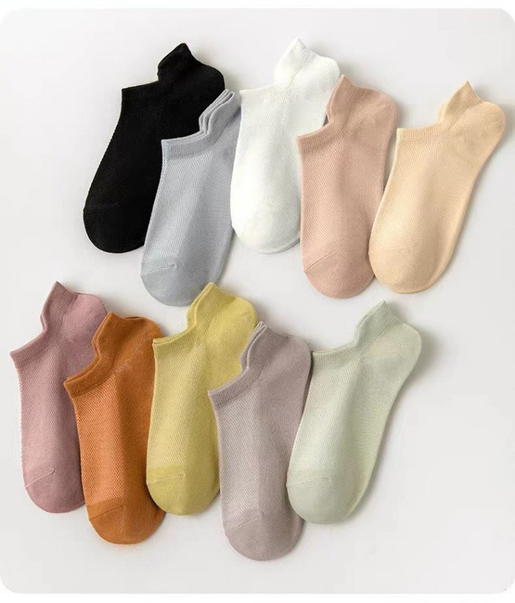 袜子地摊一件代发诸暨袜子女夏天薄款网眼短筒袜春夏季女士不掉跟船袜批发一件代发详情11