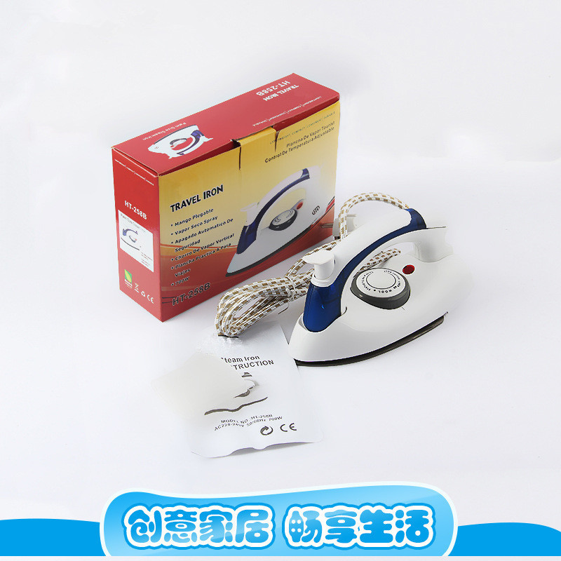 Folding travel home steam iron, handheld mini electric iron, small portable ironing machine for clothes pic 3