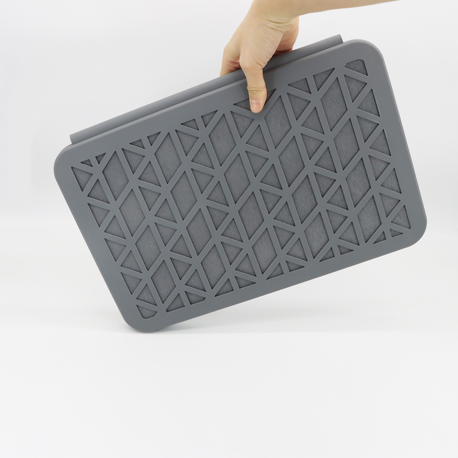 HYTSOW/ Huiyuan kitchen drying mat: Modern, fashionable, creative, simple and elegant, high-end dining mat, square silicone draining mat, diatomite quick-drying, gray diatom mud absorbent mat pic 21