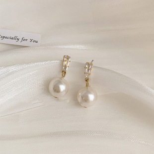 睡觉不用摘锆石耳圈女ins冷淡风高级感耳扣百搭小众设计耳环耳饰详情1