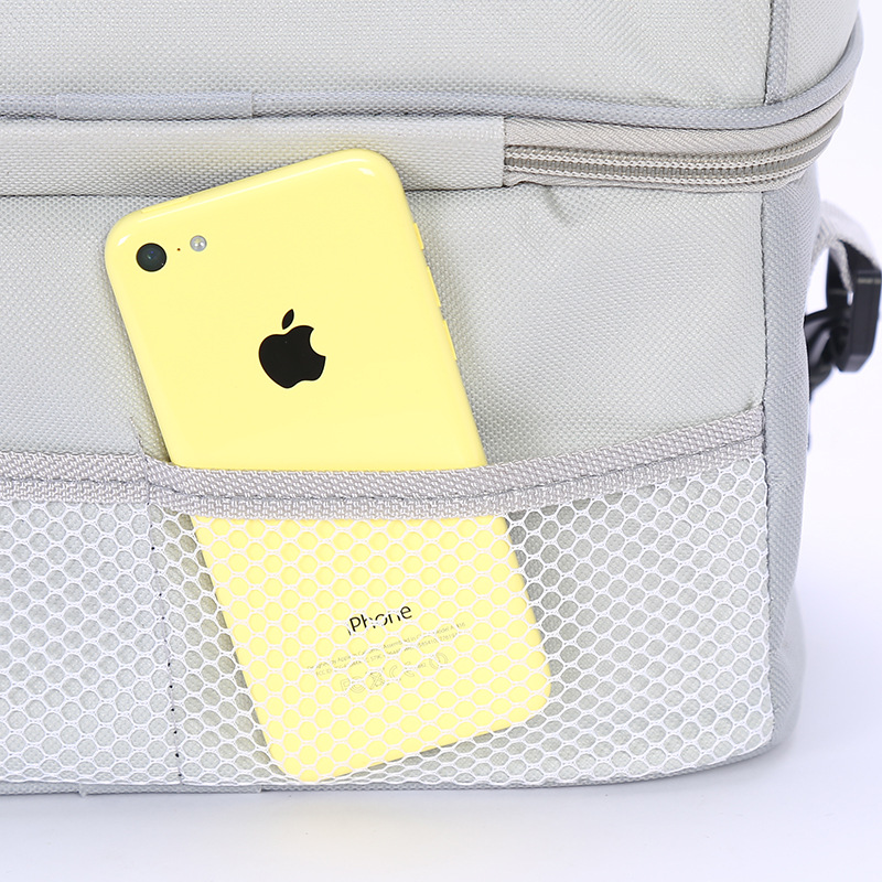 Customized double-layer insulated bags, insulated packs, simple and creative ice packs, waterproof bento packs, hand-held bags, aluminum mold bento meal packs pic 14