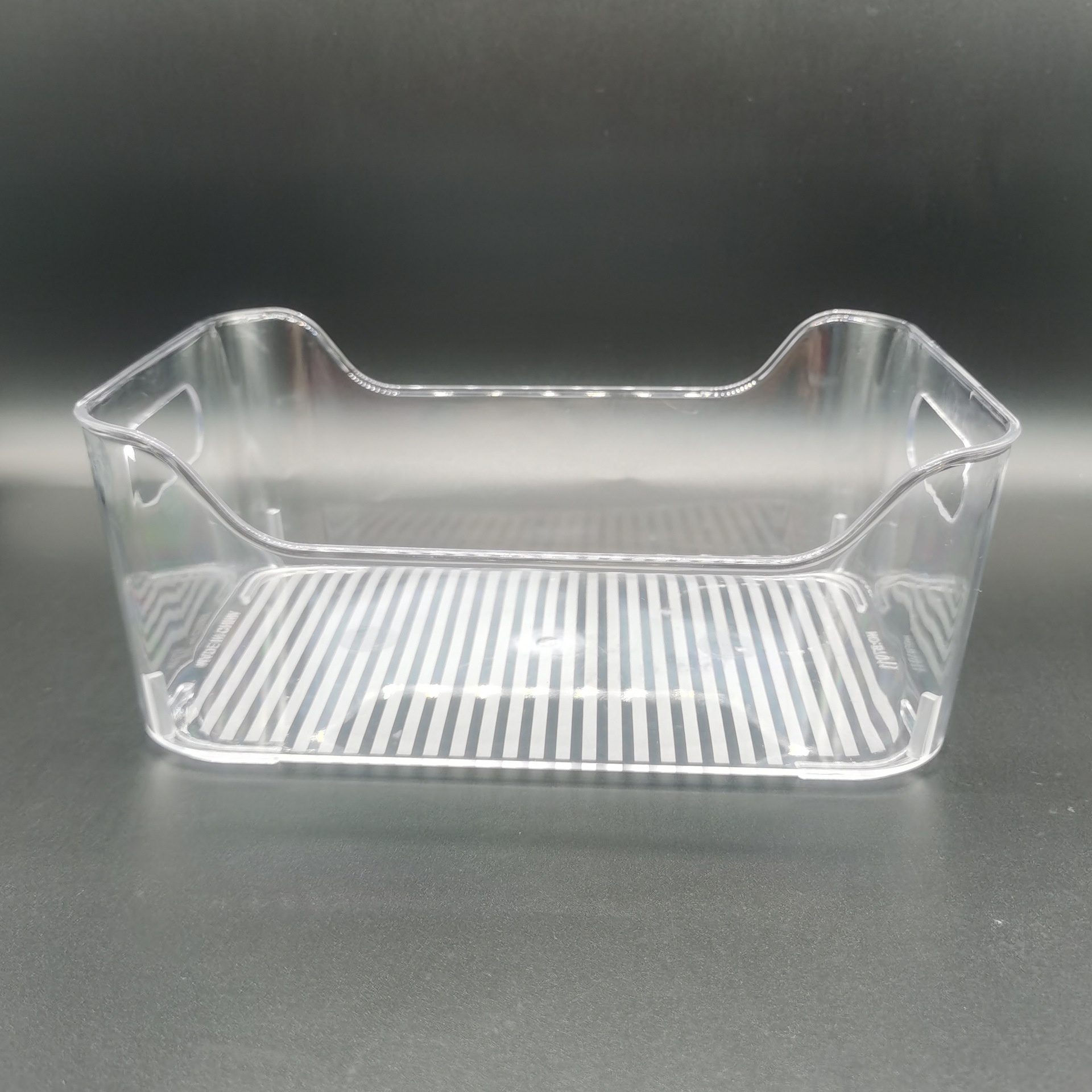 Transparent and simple PET refrigerator storage box, desktop storage box, cosmetics and bathroom sorting basket, plastic transparent sundries pic 5