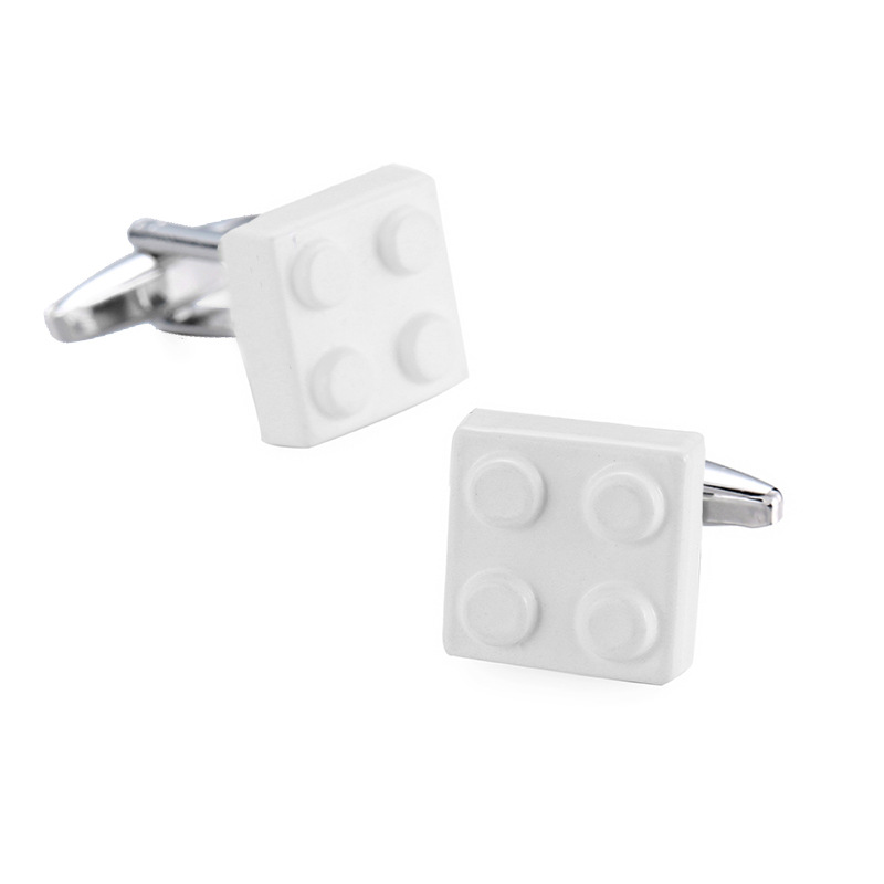 帧萌袖扣高品质纯铜玫瑰花四叶草积木纽扣商务男法式衬衫袖扣袖钉详情20