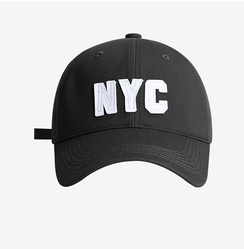 Gorra de béisbol de letras NYC para hombres y mujeres versión coreana de verano de la marca de moda multicolor pato tongue sombrero de pantalla pequeña cara de protección solar sombrero pic 19