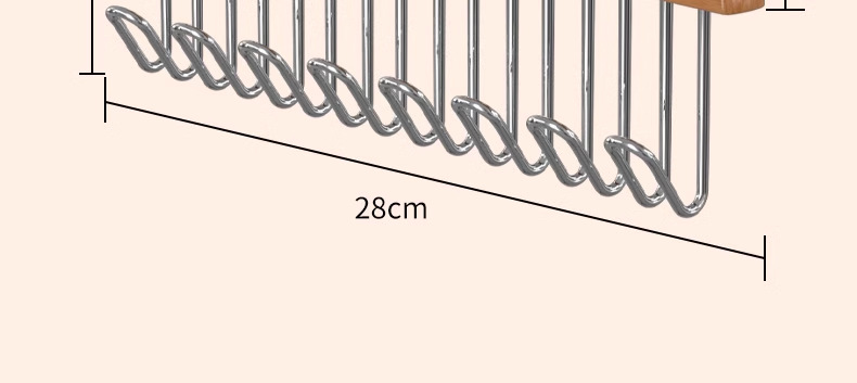 实木吊带内衣背心包包领带木质挂钩衣架挂衣家用多功能八挂钩收纳详情10