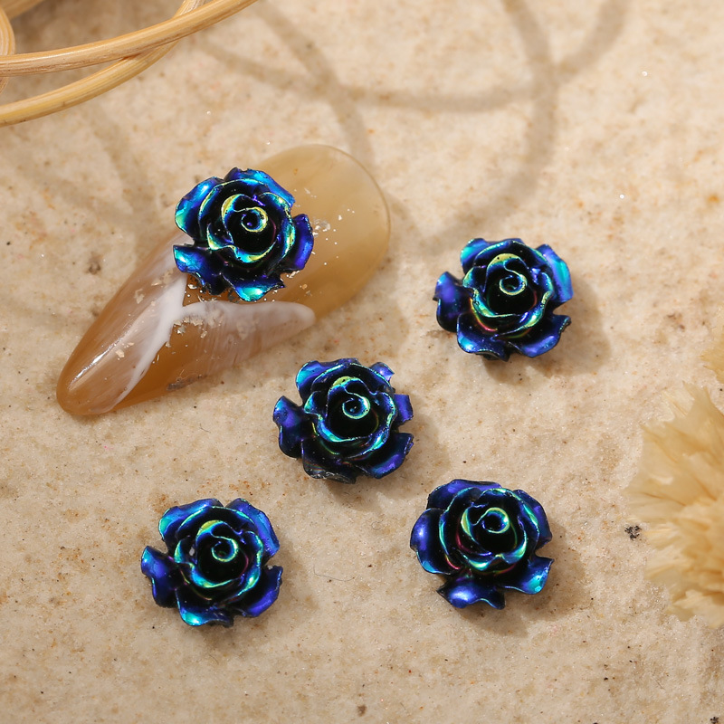 爆款美甲山茶花幻彩金色立体中国风炫彩珍珠漆摩卡小雏菊树脂饰品详情7