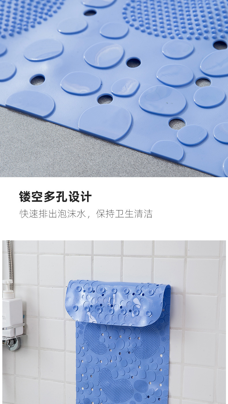 无味浴室按摩防滑脚丫地垫卫生间淋浴地垫冲凉脚垫带吸盘洗澡垫子详情4