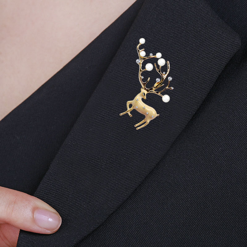 韩国新款高档珍珠胸针时尚风胸花水钻个性丝巾扣蝴蝶别针批发详情27