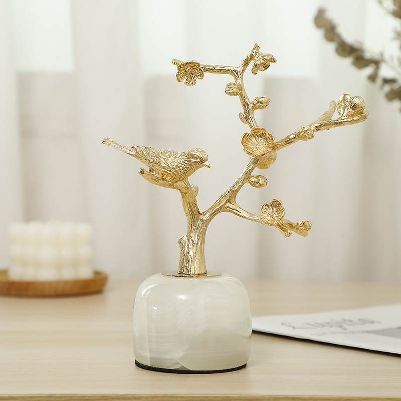 Golden tree-shaped handicrafts, golden candlestick ornaments, wealth attraction, high-end display gifts, company exhibition craft gifts pic 4