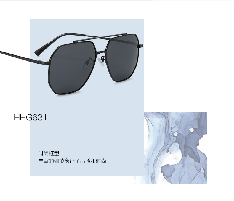 Classic retro metal polarized sunglasses of the same style as those for Xiaohongshu and Douyin live streaming, driving, fishing and UV protection sunglasses pic 19