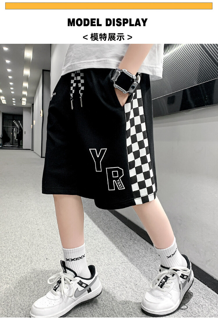 The 2022 new summer loose and stylish cotton capri shorts for boys are a trend of casual summer pants for middle-aged children pic 165