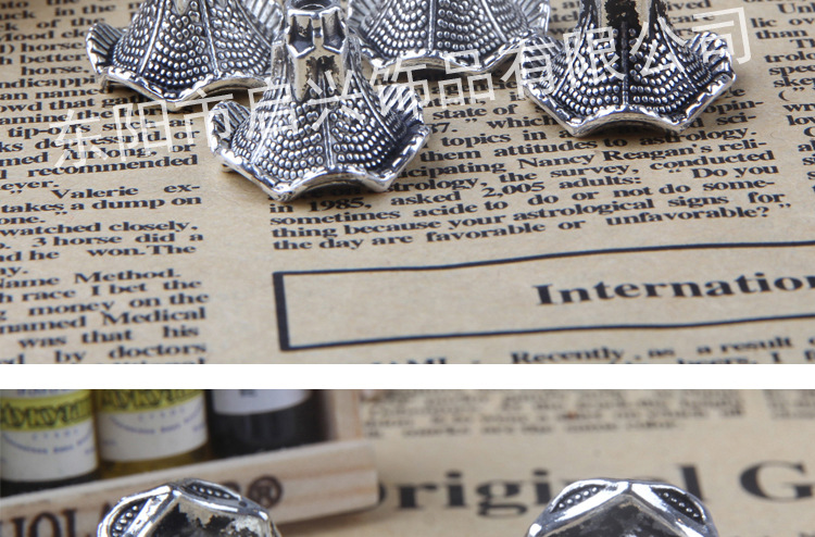 DIY jewelry accessories wholesale, retro alloy bottom drag horn, flower-shaped flower stand, special metal accessories for tassels pic 7