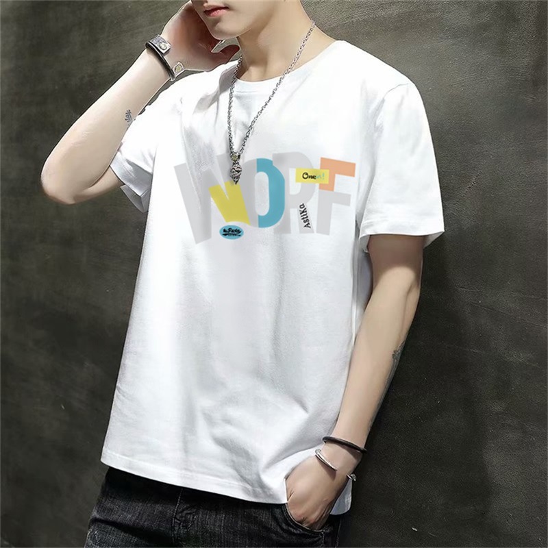 夏季男士短袖t恤圆领丅恤夏装潮牌体桖潮流打底衫修身上衣服半袖详情12