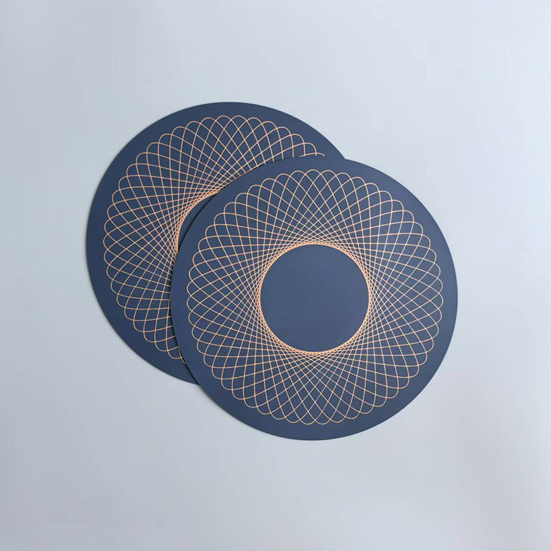 nhhuahu high-temperature resistant, washable and oil-proof table mat, 20cm round silicone heat insulation pad, wound texture induction cooker protection pad, placemats and coasters pic 19