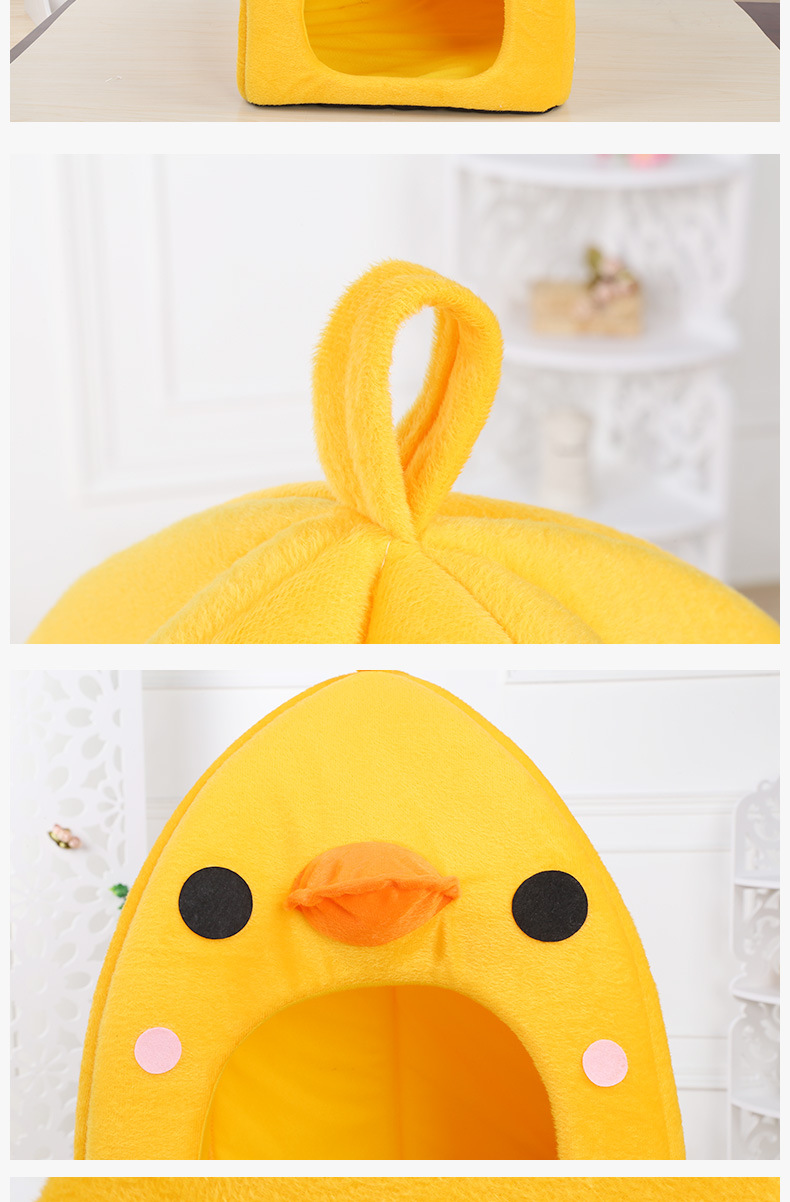 Creative and cute little yellow duck pet bed mat, comfortable Samoyed husky dog bed mat, pet house pic 8