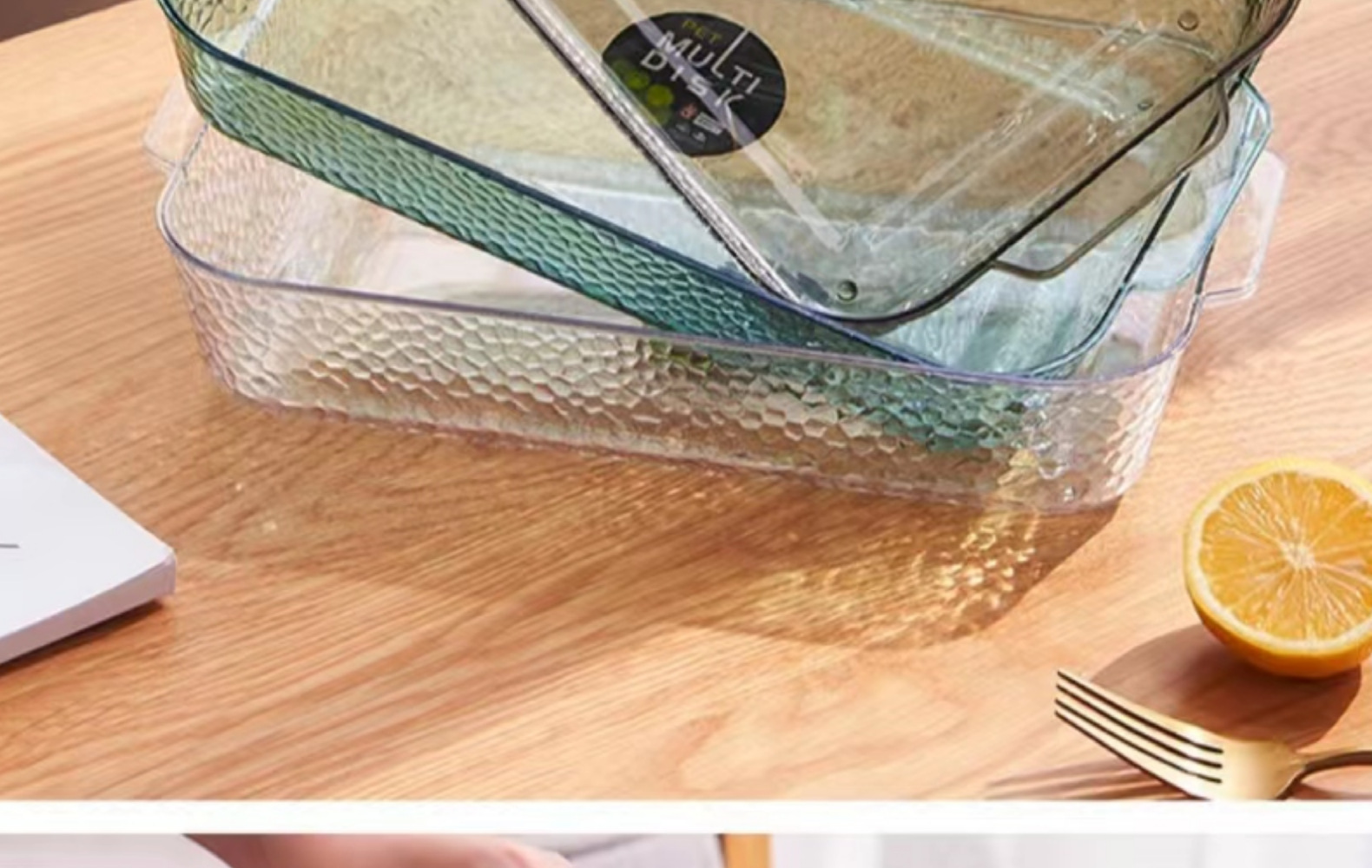 米粒风北欧风格 PET盘子 家用水果透明盘子 颜色 款式齐全详情9