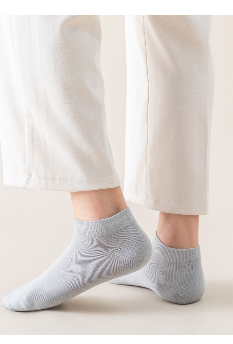 Xinchi calcetines de algodón de verano color sólido calcetines de estilo fino top bajo 100% algodón al por mayor transpirable sudor de algodón calcetines de barco para hombres pic 10