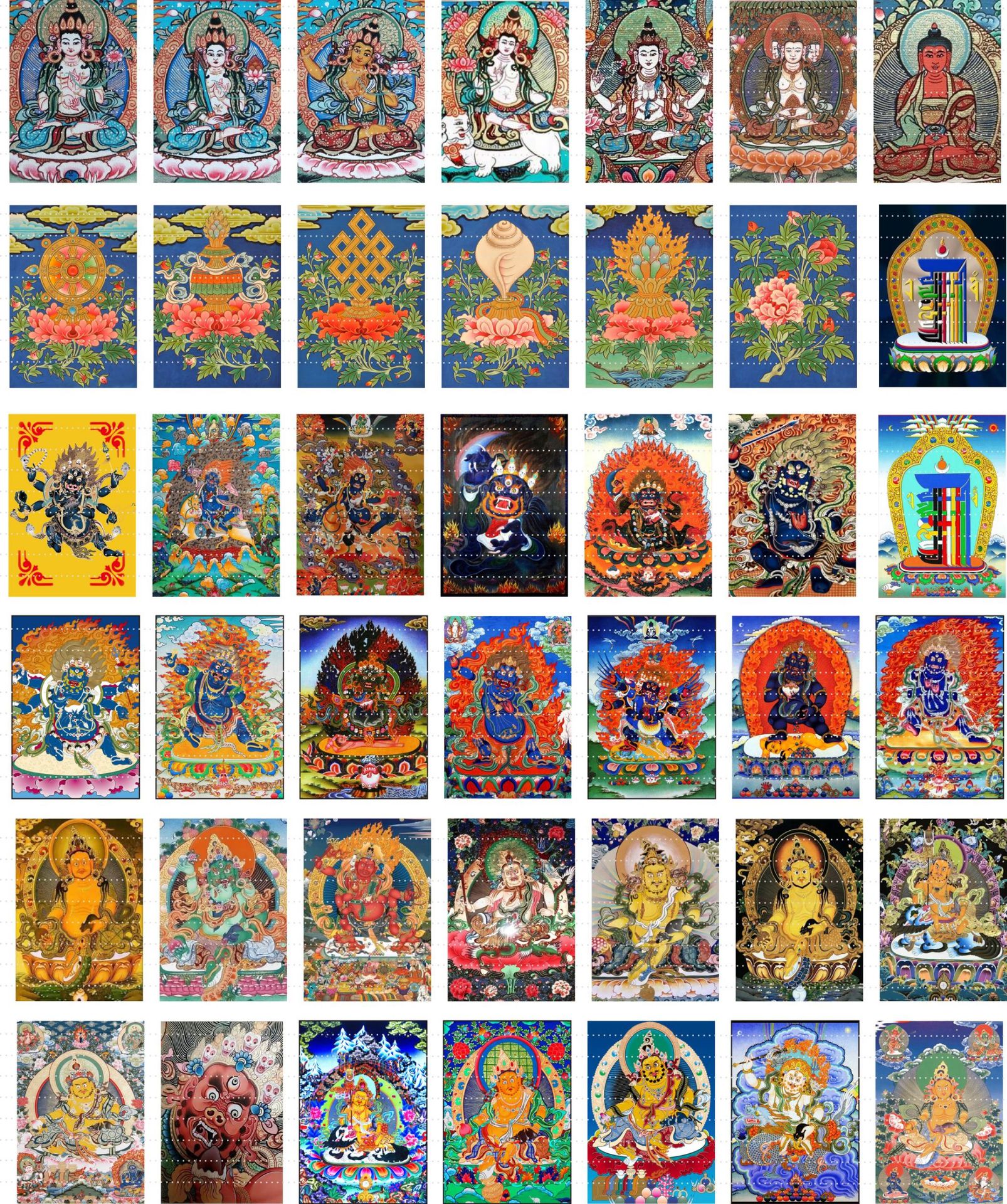 长方时光宝石扎基拉姆六字真言九尾狐唐卡五路财神八大守护项链详情10