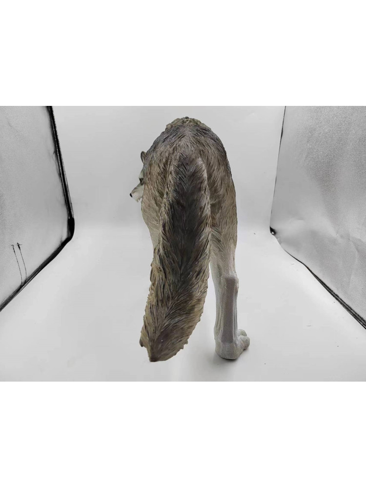 仿真小狼狗摆件  院装饰品美陈小狼狗动物雕塑盆栽树脂工艺品摆件详情11