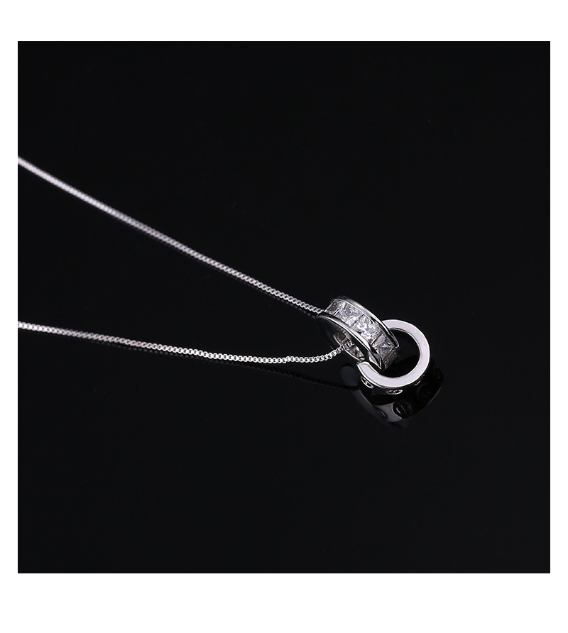简约森系气质项链女颈链脖子饰品韩国锁骨链学生短款镶嵌水钻吊坠详情12
