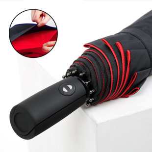 代发三折水果伞防晒黑胶太阳伞遮阳雨伞晴雨两用全自动折叠晴雨伞详情11