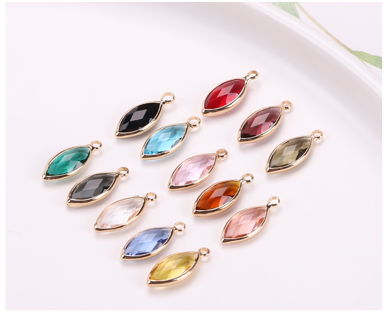 马眼铜包边水晶玻璃吊坠diy饰品配件双吊连接耳321312环发簪制作材料详情11