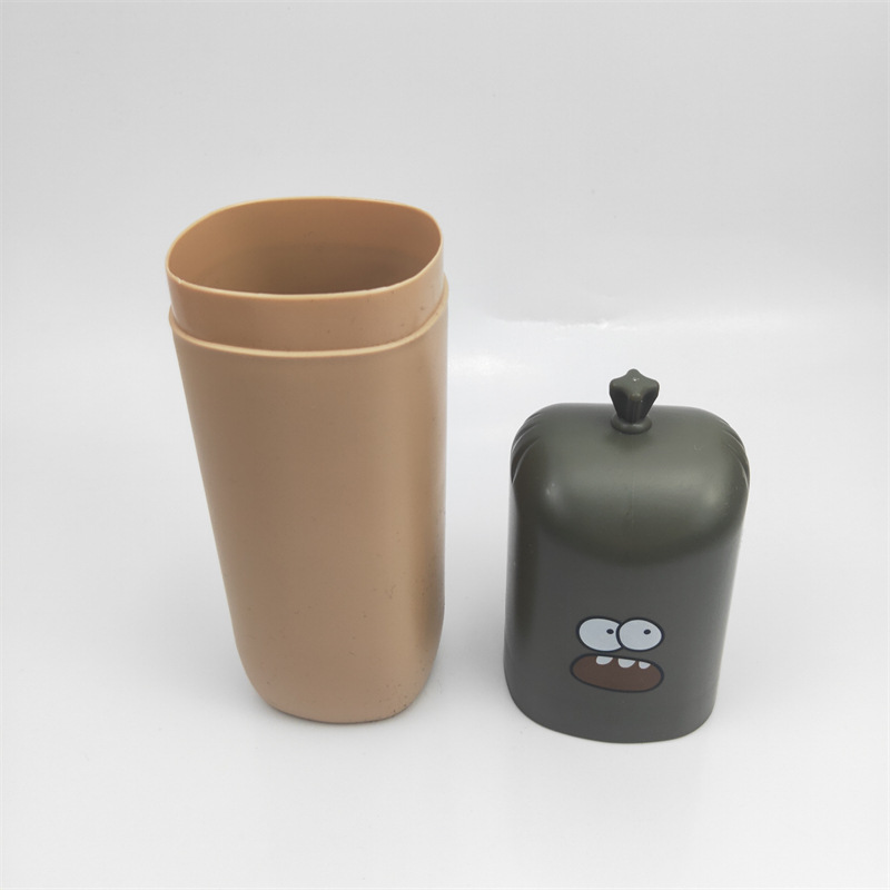 Wholesale of cute two-color toothbrushing cups, student dormitory toothbrush boxes, plastic mouthwash cups, and portable toothbrush cups pic 3