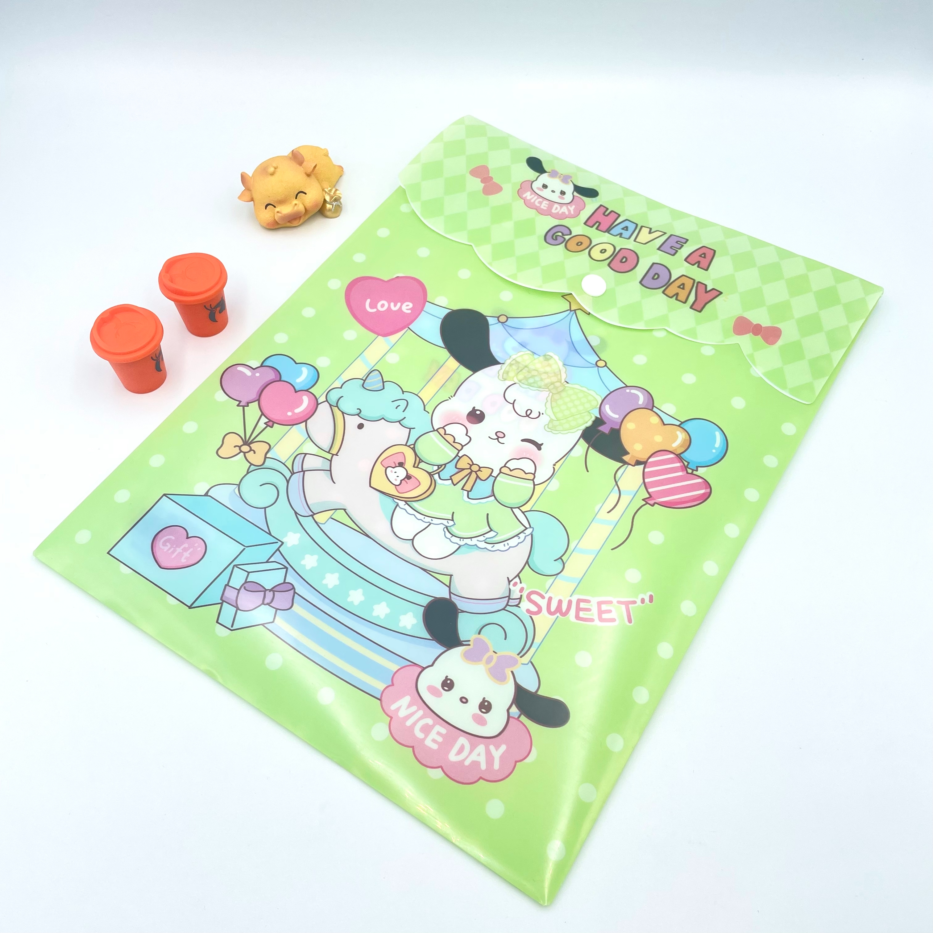 Cartoon printed vertical button bags, office document bags, A4 storage bags, factory direct sales, student test paper classification bags, file bags, plastic document bags pic 6