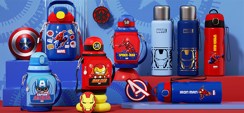 简约弹跳盖保温杯不锈钢时尚304网红水杯商务礼品创意马卡龙杯子详情1