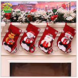 Christmas stocking series, Christmas stockings, dancing dolls, fences, Santa Claus, snowmen, gift stockings, candy stockings pic 15