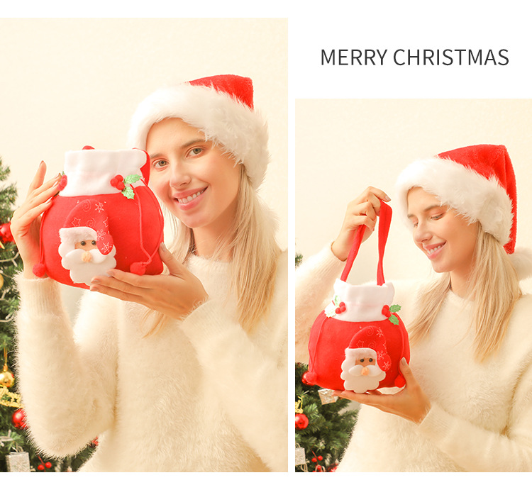 Christmas gift bags, apple bags, Christmas gift bags, plush candies, decorative items, elderly people, snowmen, deer bouquets pic 32