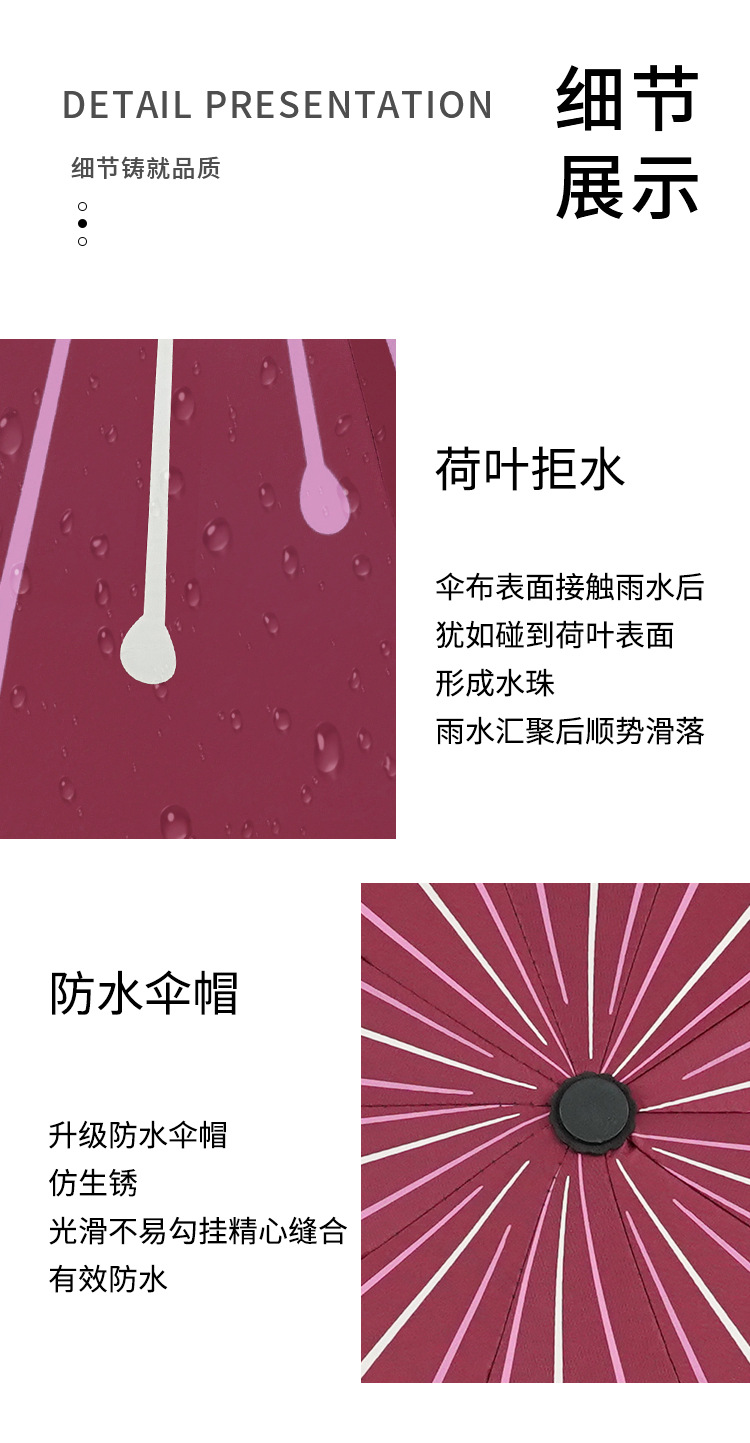 雨伞大号防晒天堂伞批发遮阳防晒晴雨两用黑胶双人太阳伞自动雨伞详情9