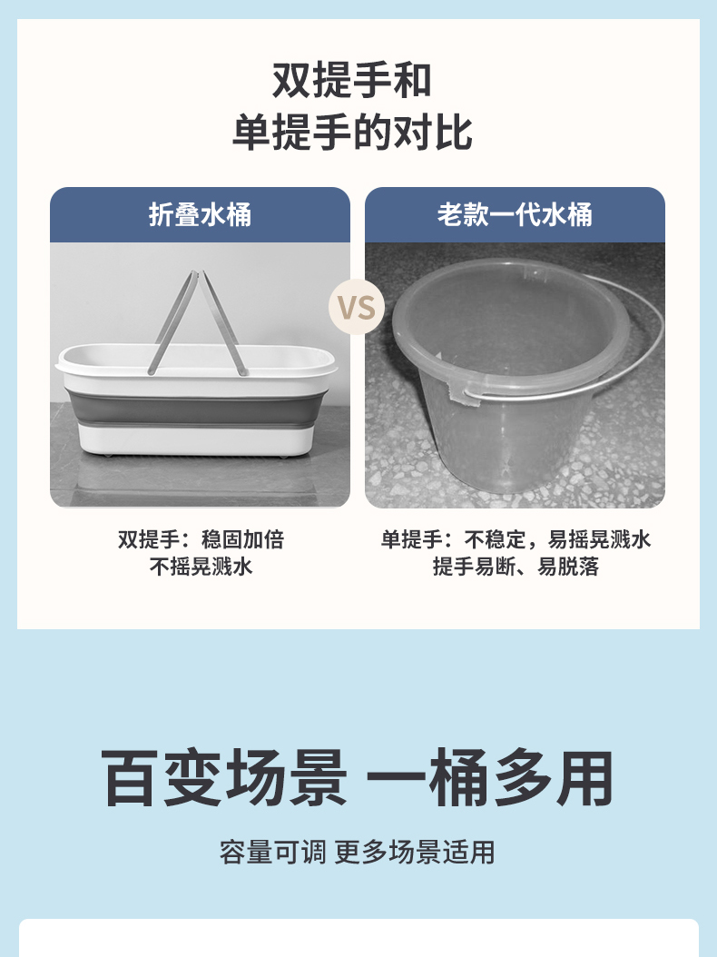 3EW1苏力达可折叠拖把桶家用大号长方形拖地储水盆拖布桶塑料墩布详情12