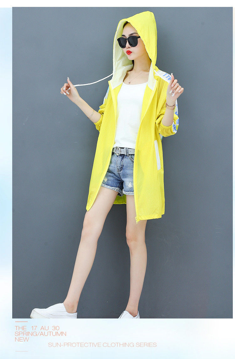The new summer 2021 sun-protective clothing for women, mid-length windbreaker, Korean-style loose and breathable large-sized sun-protective clothing, and light jacket are trendy pic 9