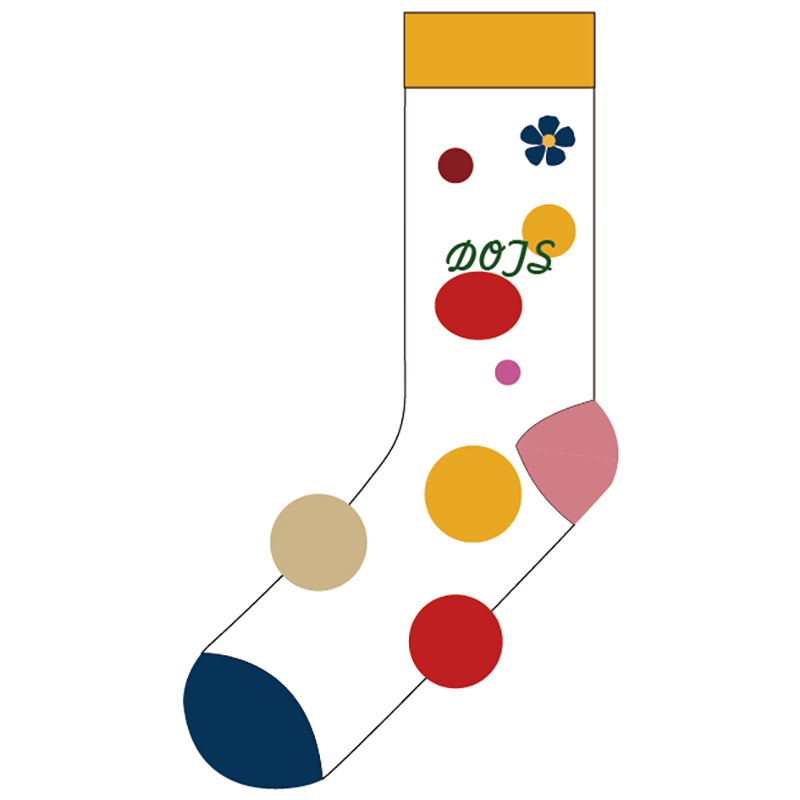 23年新款 春夏流行棋盘格精梳棉中筒女袜潮袜详情12