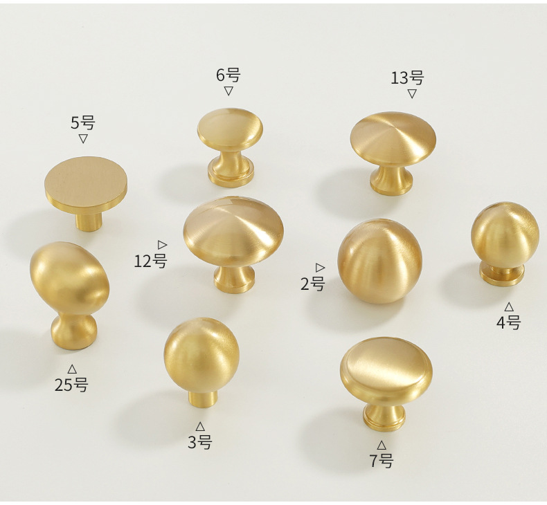 批发柜门拉手法式轻奢衣柜抽屉门把手美式黄铜柜子橱柜餐边柜拉手详情32