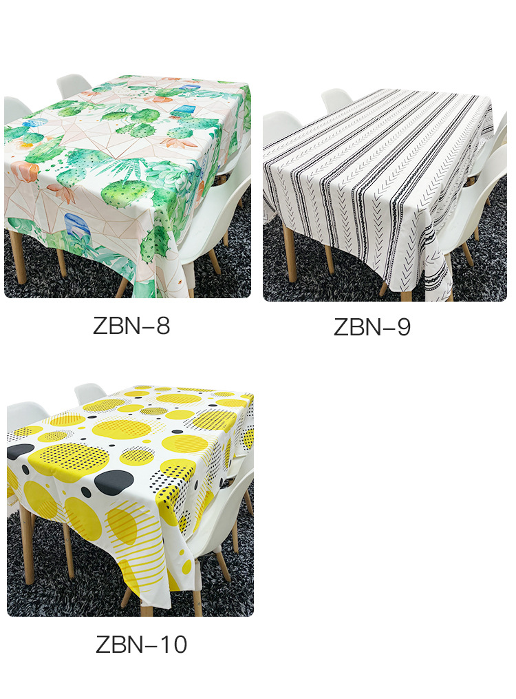 Modern and simple polyester fiber tablecloth, rectangular tablecloth pad for home dining table, waterproof, oil-proof and no-wash table mat pic 8