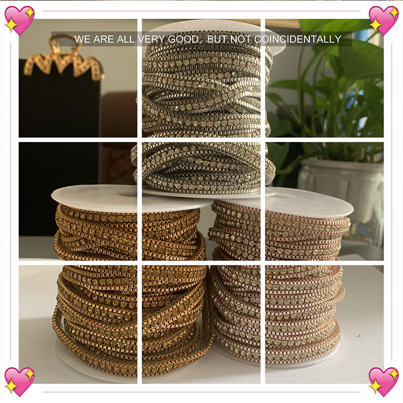 Rubber diamond webbing, pearl lace, tube beads, rubber tape, diamond webbing, water diamond webbing, DIY clothing skirts, shoes, hats, accessories, decoration pic 8