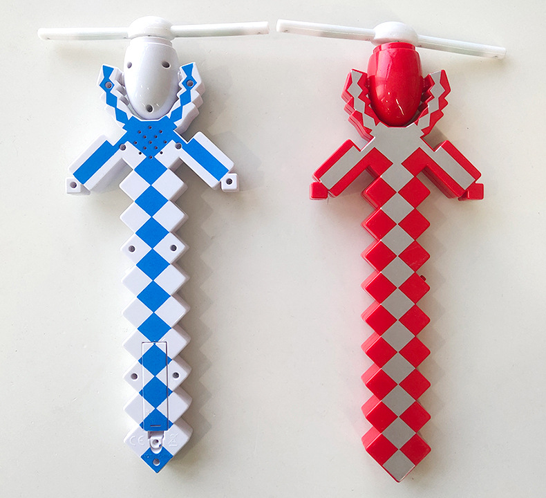 方块格子风扇闪光音乐玩具儿童发光棒仙女棒跨境热销魔法棒批发详情8