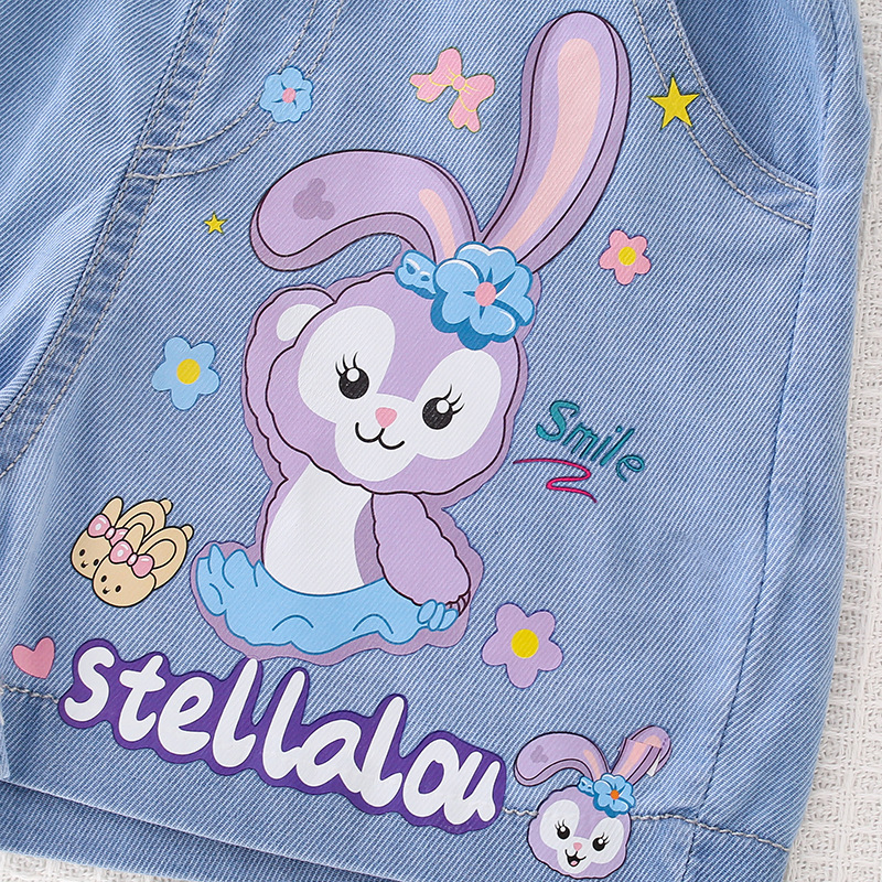 女童牛仔短裤儿童夏季薄款三分裤2023新款女宝宝洋气外穿宽松夏装详情17