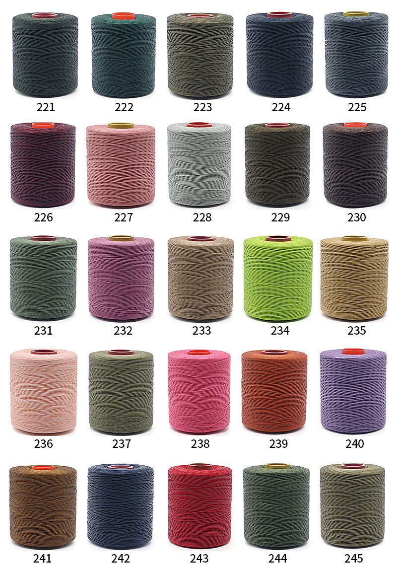 Kangfa Flat wax thread diy hand-sewn leather wax thread Leather goods hand-woven wax thread 210d polyester flat wax thread pic 16
