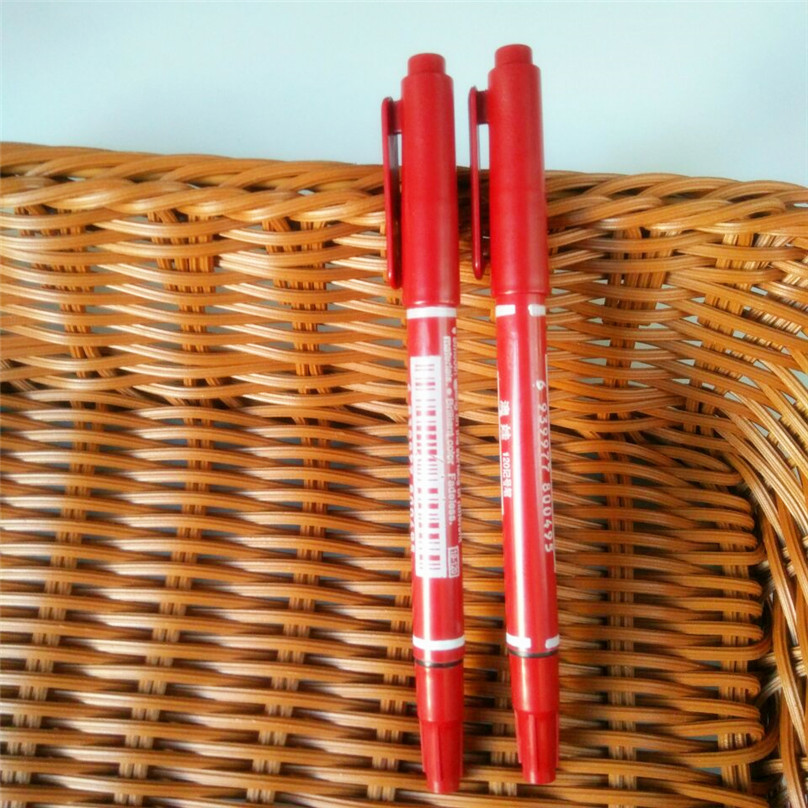 Loose double-headed pen marker pen, student stationery, office double-headed water and oil-based pen, marking, outlining pen, black writing pic 10