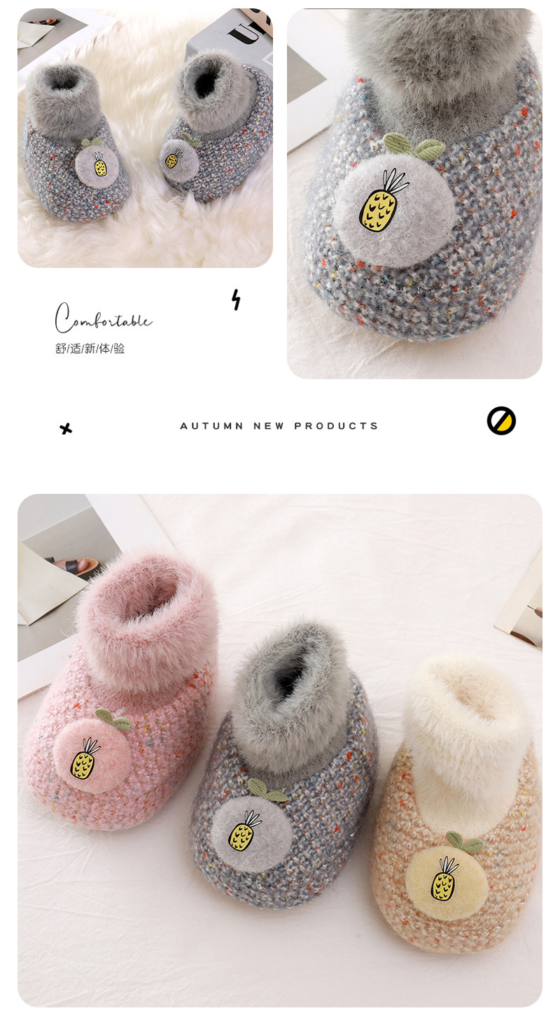 Baby shoes and socks for autumn and winter, soft-soled cotton shoes for boys and girls to learn to walk, 0-1 year old, 6-12 months old, thickened for newborns. 3 pic 9