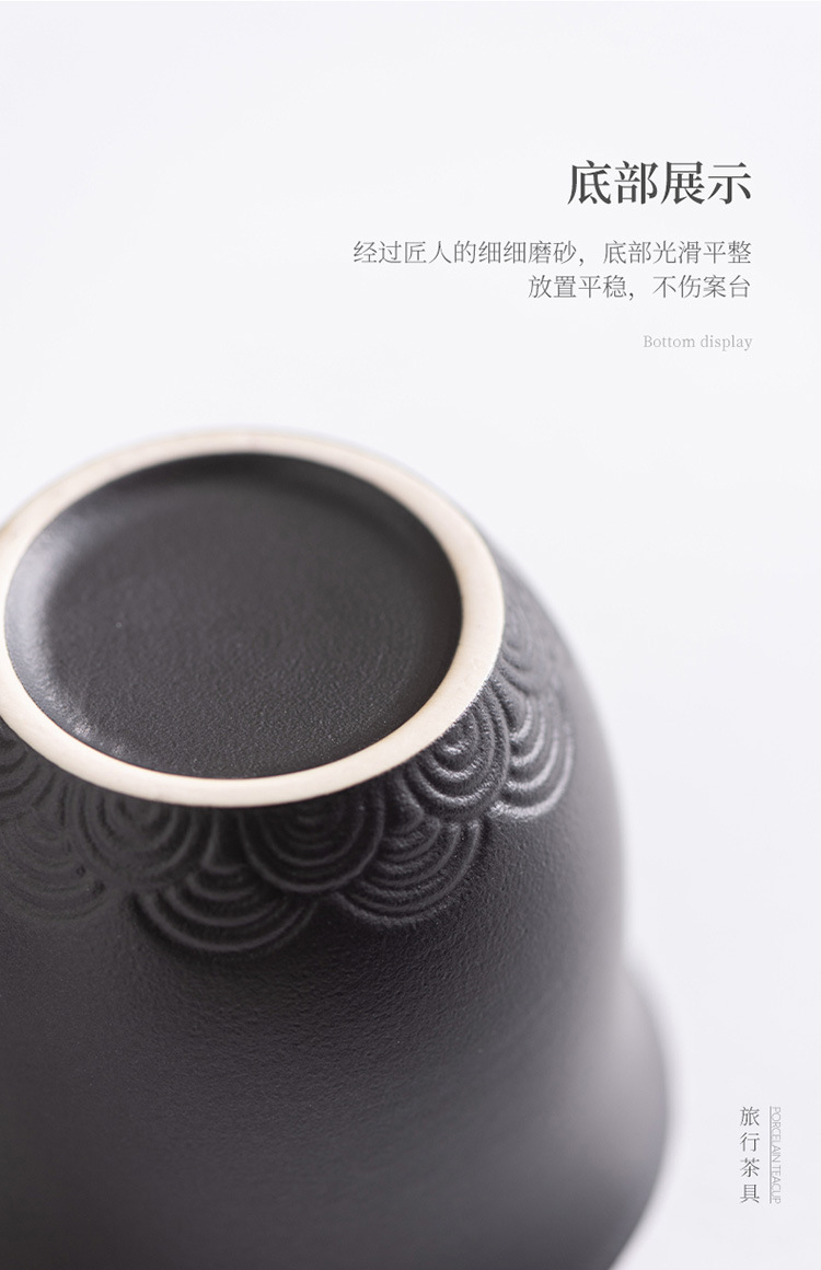 Manufacturer travel tea set, Quick guest cup, one pot, three cups, portable covered bowl, small set, outdoor kung fu set, tea brewing gift pic 23