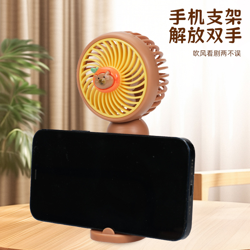跨境手持喷雾风扇多功能桌面卡通小风扇便携户外USB手持喷雾风扇详情4