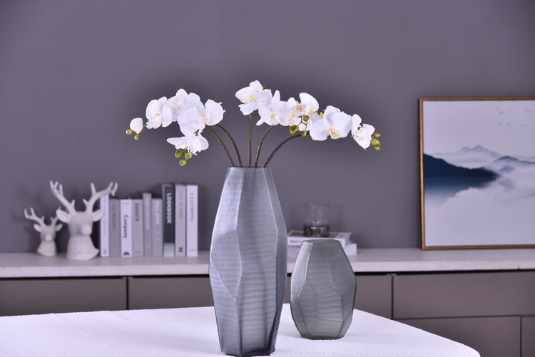 Wholesale of high-end artificial phalaenopsis from the manufacturer. 4-flower artificial phalaenopsis, a popular decorative artificial flower pic 11