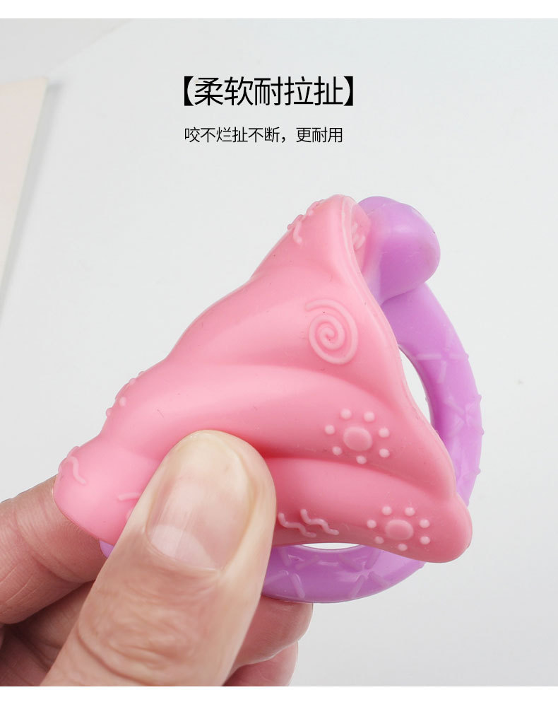Soothing teething rings, teething sticks, baby silicone toys, anti-sucking gadgets for babies, biting gels, water-boiling ice cream teething rings pic 6