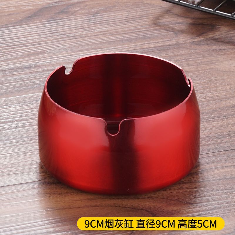 不锈钢烟灰缸家用网咖酒店KTV酒吧烟灰缸防摔防风可印logo多色详情11